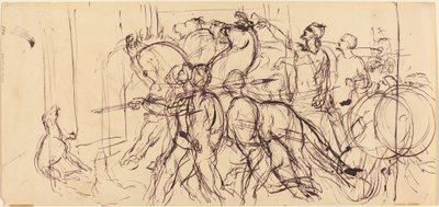 Charioteers by Eugène Delacroix