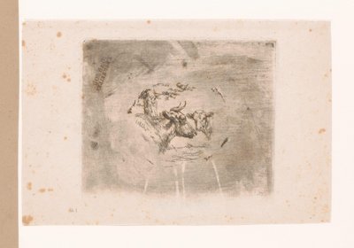 Head of a Bull and a Calf by Eugène Verboeckhoven