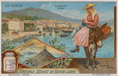 Ajaccio, Iles Sanguinaires Archipelago and a Fruit-Seller by European School