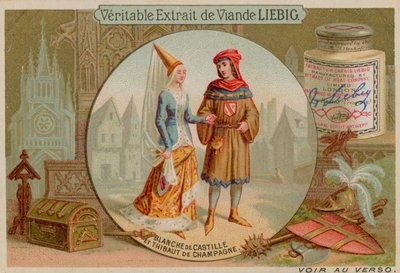 Blanche of Castille and Theobald of Champagne by European School