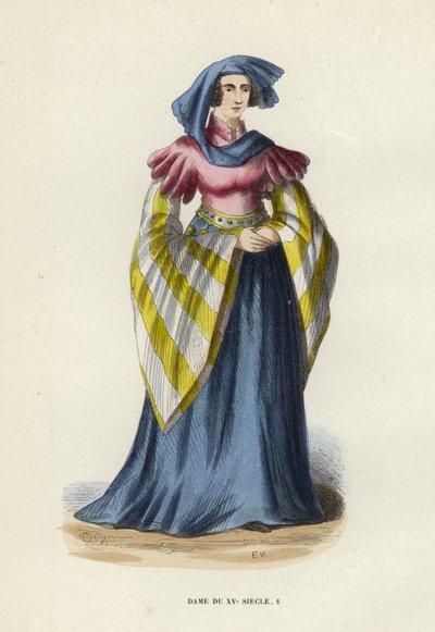 Lady of the 15th Century by European School