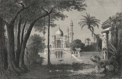 The Gardens of the Great Mogul (engraving) by European School