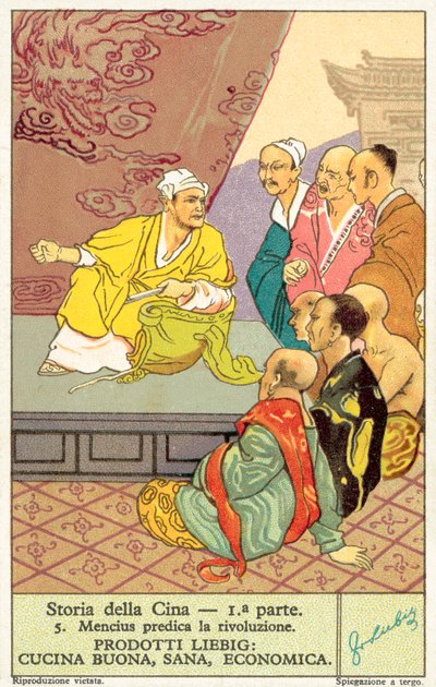 Mencius preaching revolution by European School