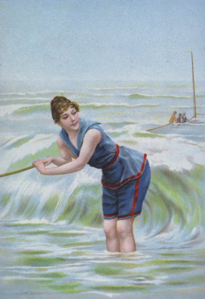 Woman Bathing at the Seaside by European School