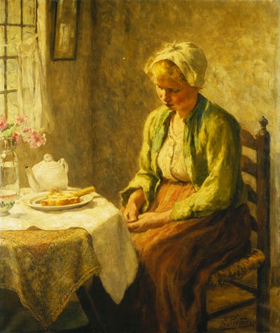 Grace before the Meal by Evert Pieters