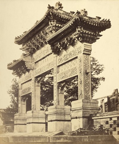 Arch in the Lama Temple near Peking by Felice Beato