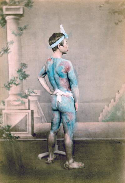 Tattooed Japanese groom betto, Japan by Felice Beato