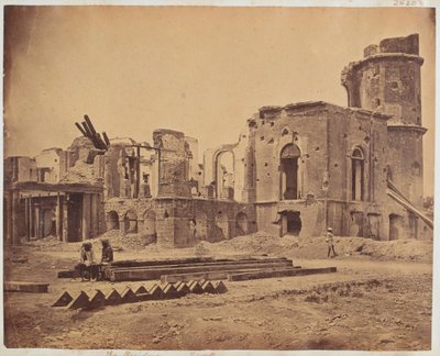 The Front of the Residency, Lucknow, 1858 by Felice Beato