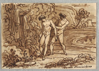 Apollo and Hyacinth, after Domenichino by Felice Giani