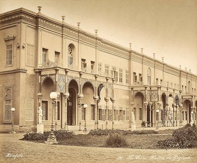 The Gezireh Palace in Cairo, Egypt by Félix Bonfils