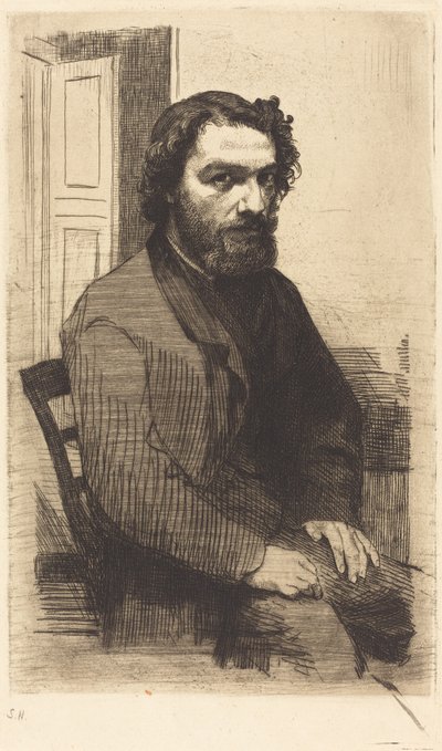 Alphonse Legros by Felix Bracquemond