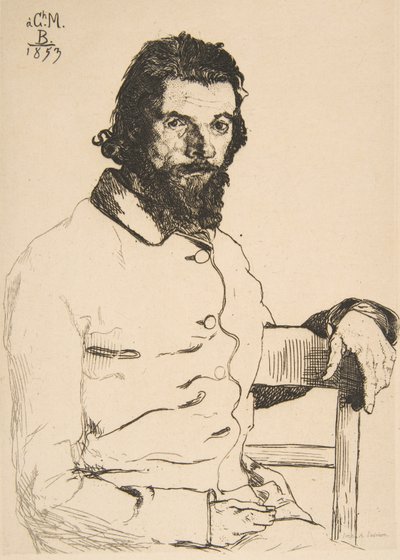 Portrait of Charles Meryon, 1853 by Felix Bracquemond
