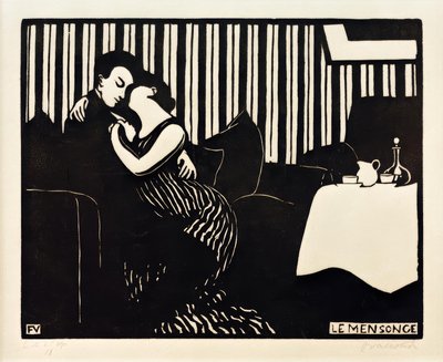 The Lie by Felix Edouard Vallotton