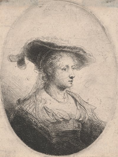 Woman in Oval by Ferdinand Bol