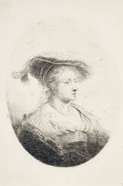 Young Lady with Plumed Hat, 1644 by Ferdinand Bol