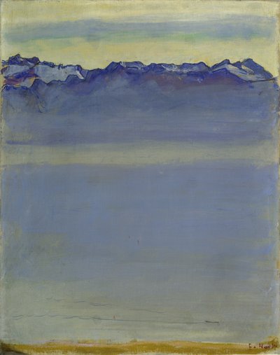 Lake Geneva with the Savoy Alps by Ferdinand Hodler