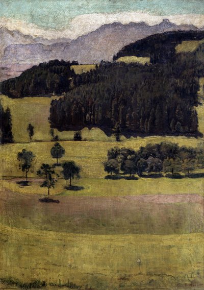 Landscape, Oaks at Stockhorn by Ferdinand Hodler