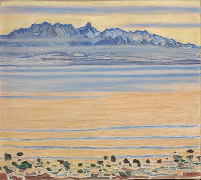 Lake Thun with Stockhorn Range. 1904 by Ferdinand Hodler