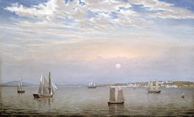 Castine Harbor and Town, 1851 by Fitz Henry Lane