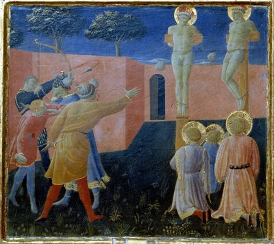 Crucifixion and Stoning of Saint Cosmas by Fra Angelico