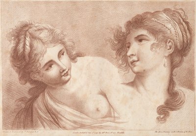 Heads of Two Women by Francesco Bartolozzi