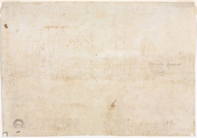 Three Sketches of Arches (verso) by Francesco Guardi