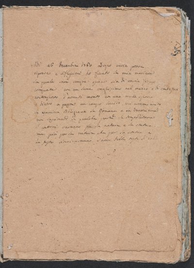 Verona Sketchbook: Inscription (page 1) by Francesco Lorenzi
