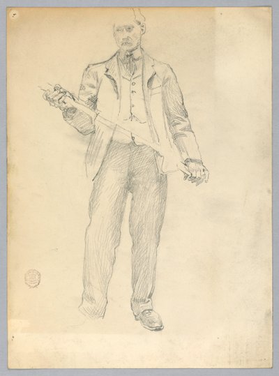 Sketch of a Man by Francis Augustus Lathrop