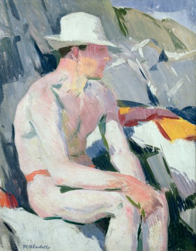 Bather in a White Hat by Francis Campbell Boileau Cadell