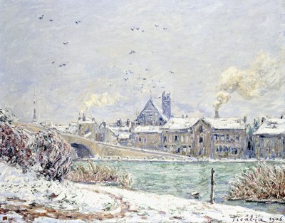 Villeneuve-sur-Yonne in the Snow by Francis Picabia
