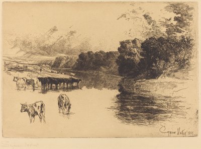 A Lancashire River by Francis Seymour Haden