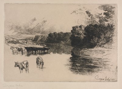 A Lancashire River, 1881 by Francis Seymour Haden