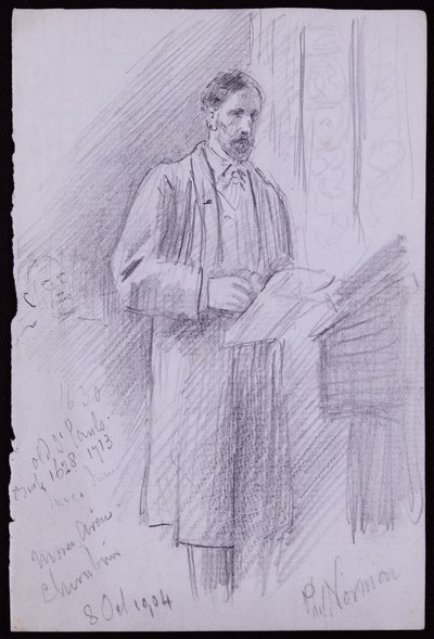 Portrait of Philip Norman by Francis Wilfred Lawson