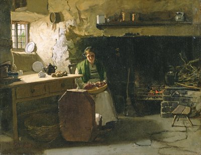 Peeling Potatoes by Frank Holl