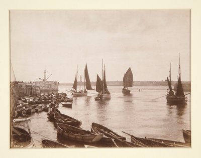 View of Whitby Harbor by Frank Meadow Sutcliffe