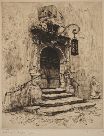 Portal Rathaus Rothenburg by Frank Milton Armington