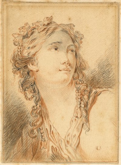 Head of Bacchante by François Boucher