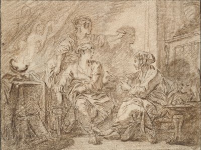 The Invention of Drawing, mid 18th century by François Boucher