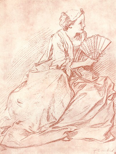 The Lady with the Fan by François Boucher