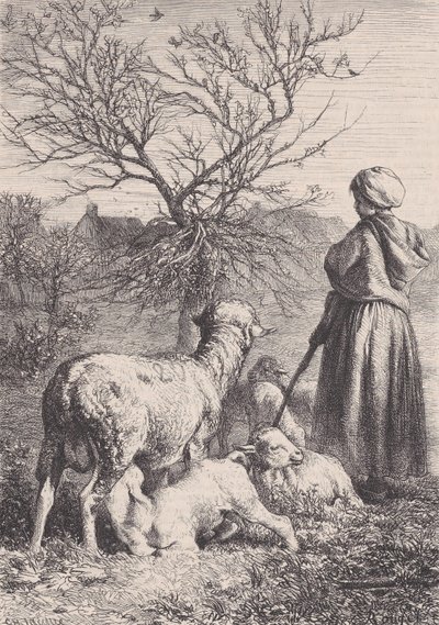 A Shepherdess by François Rouget