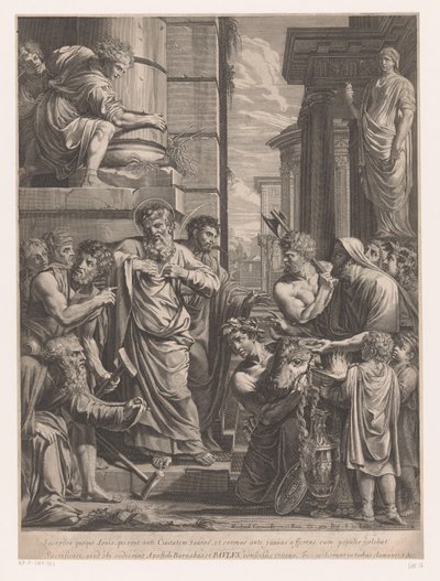 Paul and Barnabas at Lystra by François de Poilly (I)