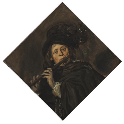 Young Man Playing a Flute by Frans Hals