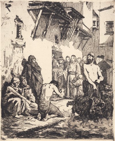 Christ Healing Two Blind Men and a Possessed Man by Frans Schwartz