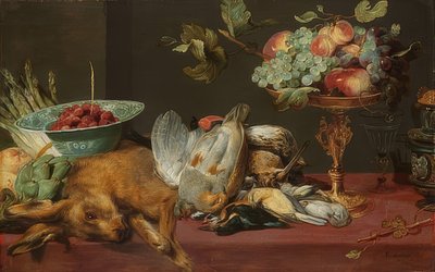 Still Life with Small Game and Fruits by Frans Snyders or Snijders