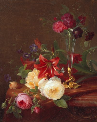 Arrangement with Flowers and a Vase by Frants Diderik Boe