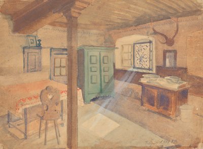 Farmhouse Room in Tragoess by Franz Barwig d. Ä.