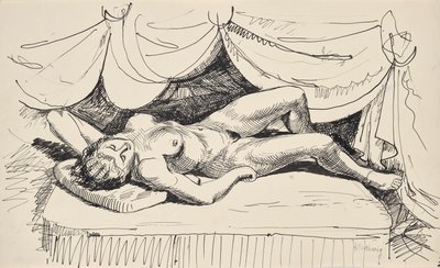 Reclining Female Nude by Franz Barwig d. Ä.