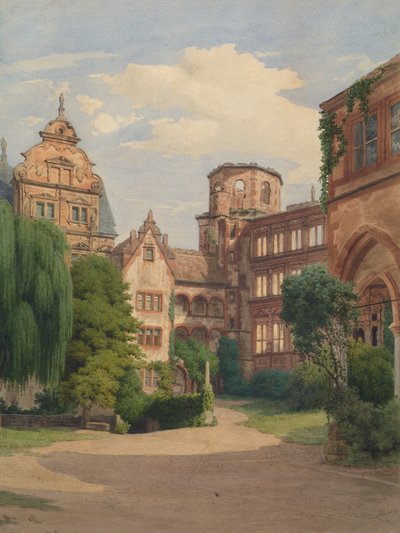 View of Heidelberg Castle by Franz Heinrich