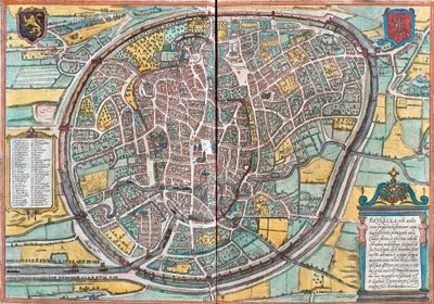 Map of Bruxelles, Belgium (etching) by Franz Hogenberg