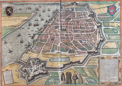 Plan of Antwerp by Franz Hogenberg